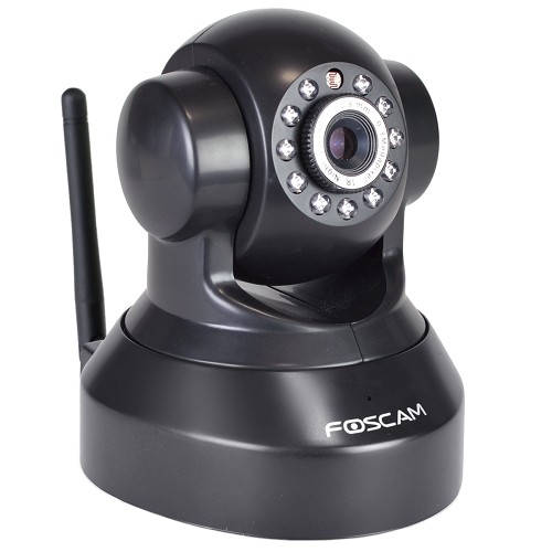 Foscam FI9816P Plug & Play 720p Wireless-N Day/Night IP Camera w/Remote Pan & Tilt (Black) - B