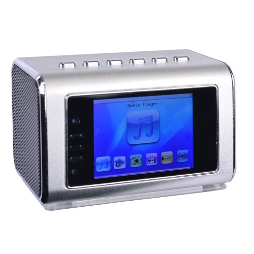 Foscam FHC51 Rechargeable Hidden Mini Camera Clock Radio w/DVR & 3.5mm Auxiliary Jack (Silver) - B