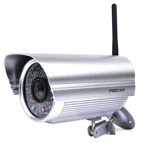 Foscam FI8905W Wireless/Wired Day/Night IP Camera w/60 IR LEDs & Smartphone Access (Silver)