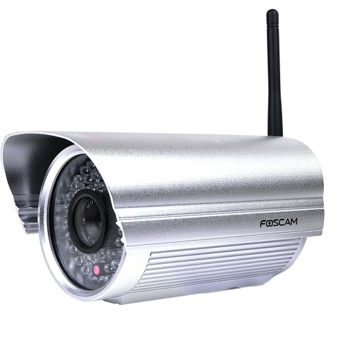 Foscam FI9805W Outdoor Waterproof 960P Wireless Day/Night IP Camera w/36 IR LEDs (Silver) - B
