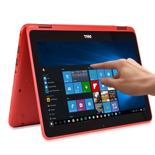 Dell Inspiron 11 Touchscreen Core m3-6Y30 Dual-Core 900MHz 4GB 500GB 11.6" LED Convertible Laptop W10H (Red) - B