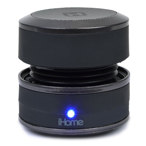 iHome IBT60BY Portable Bluetooth Wireless Daisy Chain Rechargeable Speaker w/3.5mm Auxiliary Jack (Black)