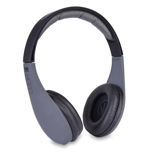 iFrogz IF-COD-GRY Coda Stereo Headphones w/Detachable Inline Remote/Microphone 3.5mm Cable (Gray)