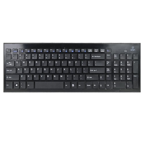 Onn LK6500R 2.4GHz 104-Key Wireless Keyboard w/Nano USB Receiver (Black)