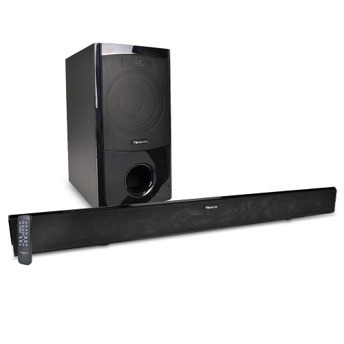Nakamichi NK6 38" 2.1-Channel 300W Bluetooth Surround Sound Bar Home Theater System w/Wired Subwoofer (Black)