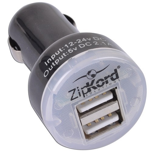 ZipKord POWERDC2A2 2.1A Dual USB Car Charger for iPhone