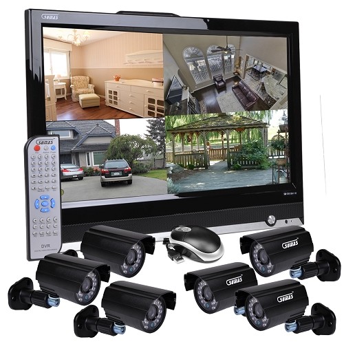 Sumas SM-DV19A118 8-Channel Surveillance Kit w/Built-in 19" LCD & 6 IR Cameras  - Just Add Hard Drive