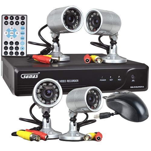 Sumas 4-Channel Standalone Network DVR Surveillance Kit w/Smartphone Remote Access