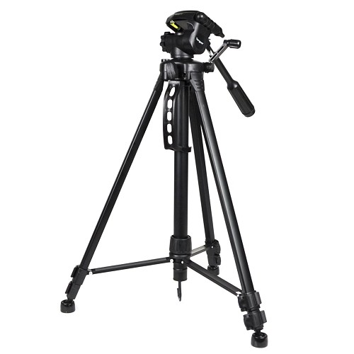 58" Targus TGT-BK58T Camera & Camcorder Tripod w/3-Way Fluid Pan Head & Dual Bubble Level Indicator