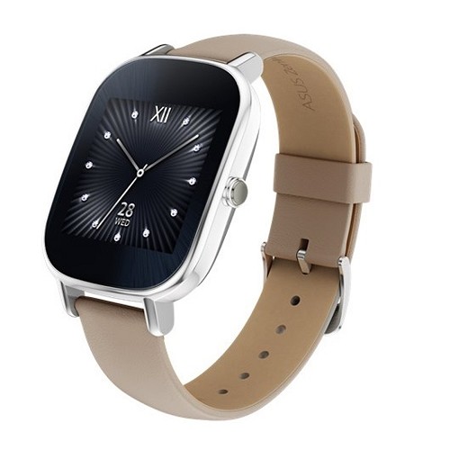 ASUS ZenWatch 2 Touchscreen Quad-Core 1.2GHz 512MB 4GB eMMC 1.4" OLED Smartwatch Android Wear w/Beige Leather Strap