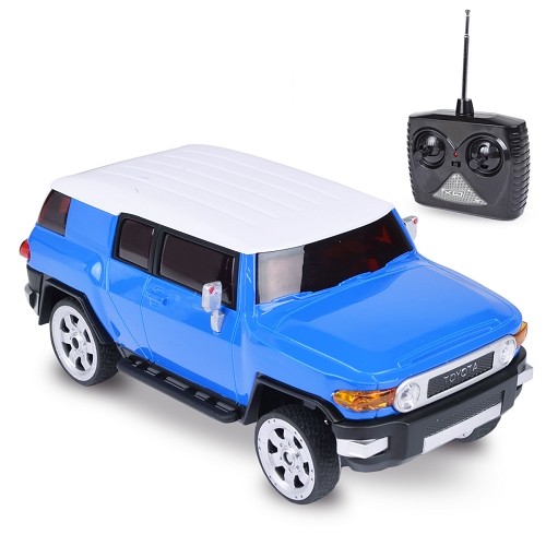 Toyota FJ Cruiser (1:24 Scale) R/C Car w/Working Headlights (Blue/White)