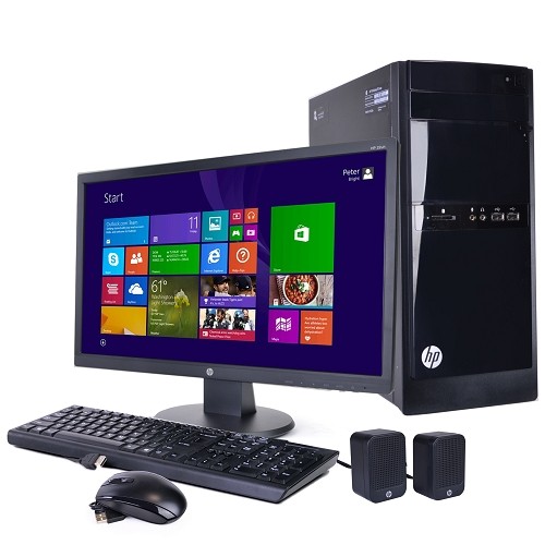 HP 110-417CB Pentium J2900 Quad-Core 2.41GHz 4GB 1TB DVD±RW W8.1 Desktop PC & 21.5" HP 1080p Monitor Bundle