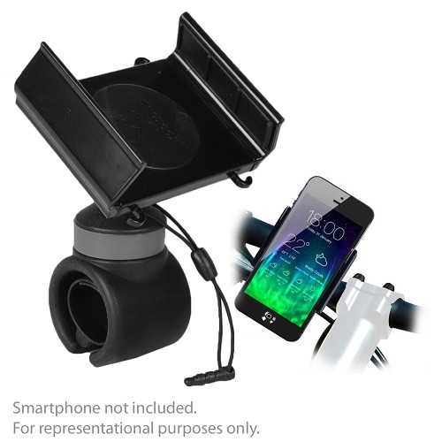 Koomus BikeGo 2 Universal Bike Mount for Most Smartphones w/Safety Pin (Black)