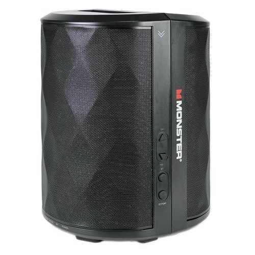 Monster BTW249 Rechargeable Bluetooth Wireless Indoor/Outdoor Water/Moisture Resistant Speakers (Black)