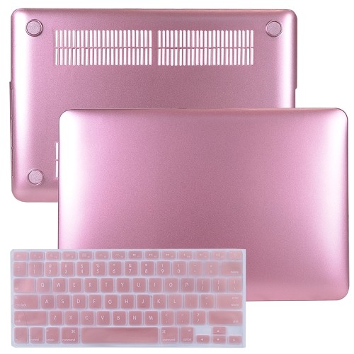 SlickBlue Plastic Hard Case Cover for 13" MacBook Pro Retina w/Keyboard Cover (Rose Gold)