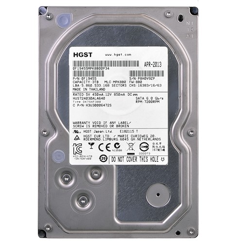 Hitachi Ultrastar 7K4000 3 Terabyte (3TB) SATA/600 7200RPM 64MB Hard Drive