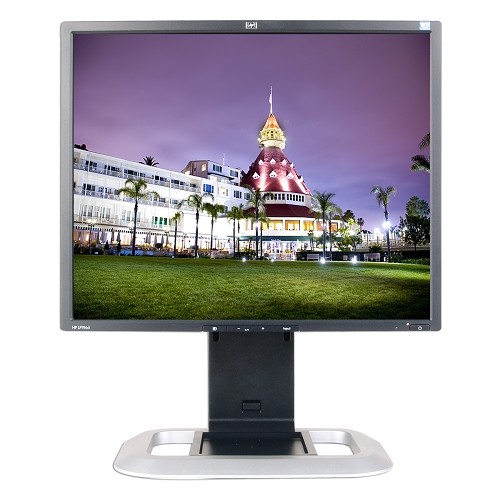 19" HP LP1965 DVI 1280x1024 Rotating LCD Monitor w/USB 2.0 Hub (Silver/Black) -Rotates to Portrait or Landscape View! -B