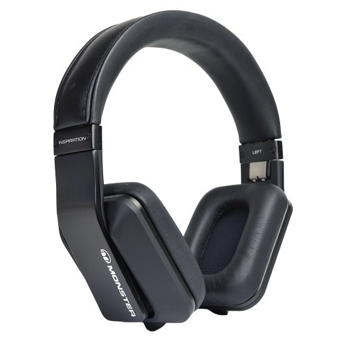 Monster Inspiration Noise-Isolating Over-Ear Headphones w/Interchangeable Headband & Detachable Cable (Black) - B