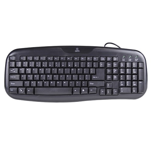 Onn ONA11HO089 103-Key Soft-Touch USB Wired Keyboard (Black) - B
