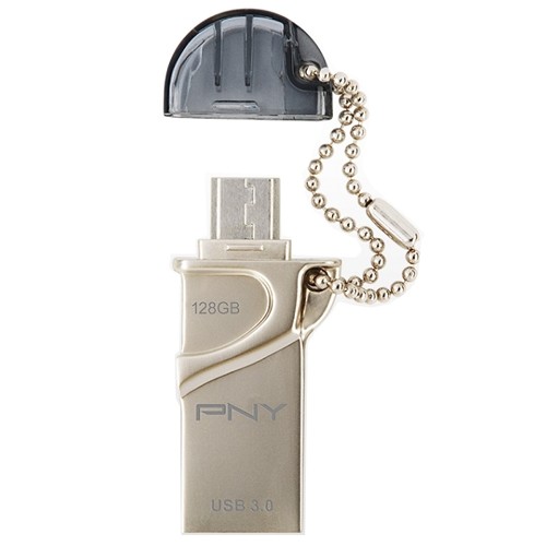 PNY DUO-LINK OTG 128GB SuperSpeed USB 3.0/Micro USB Flash Drive for Android Devices