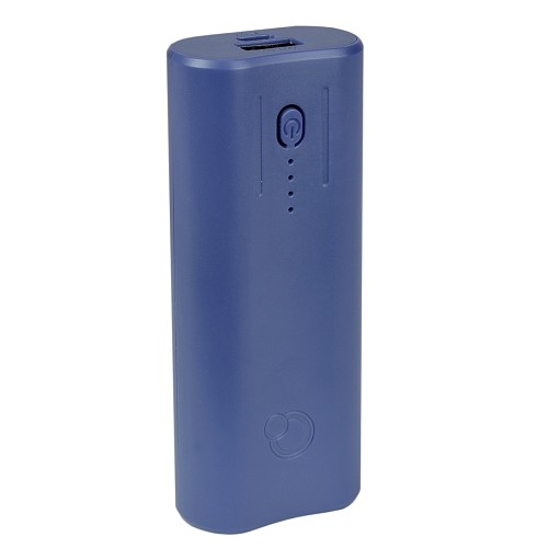 Que Design QUE-4400 Portable 4400mAh Power Bank (Navy Blue) - Retail Hanging Package