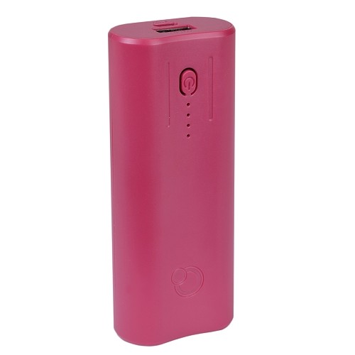 Que Design QUE-4400 Portable 4400mAh Power Bank (Cranberry Red) - Retail Hanging Package
