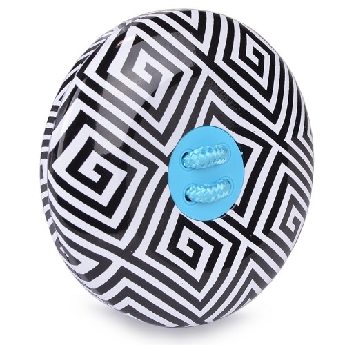 Que Design QUE-6000 Portable Dual USB Port 6000mAh Button-Shaped Power Bank (Geometric & Black) - Retail Hanging Package