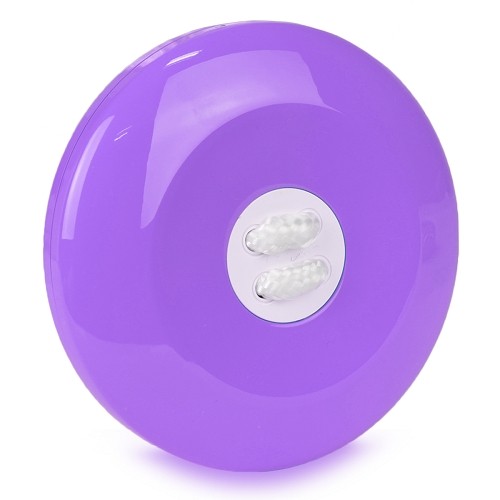 Que Design QUE-6000 Portable Dual USB Port 6000mAh Button-Shaped Power Bank (Light Purple) - Retail Hanging Package