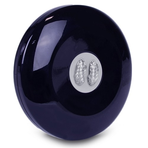 Que Design QUE-6000 Portable Dual USB Port 6000mAh Button-Shaped Power Bank (Navy Blue) - Retail Hanging Package
