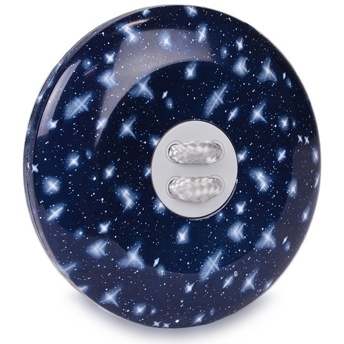 Que Design QUE-6000 Portable Dual USB Port 6000mAh Button-Shaped Power Bank (Star Light) - Retail Hanging Package