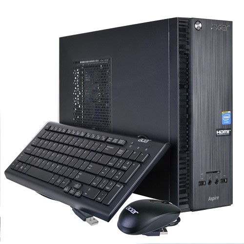 Acer Aspire AXC-704G-UW61 Celeron J3050 Dual-Core 1.6GHz 4GB 500GB DVD±RW W10H Desktop PC w/Dual HDMI
