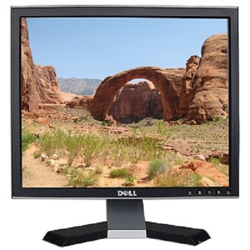17" Dell 1707FPt DVI/VGA 1280x1024 Rotating LCD Monitor w/USB 2.0 Hub (Black/Silver) - B