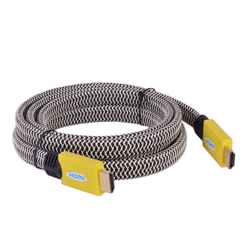 6.56' (2m) JIB 6601A/NL High Speed HDMI Flat Cable - HDMI (M) to HDMI (M) Mesh Cable w/24k Gold-Plated Connectors