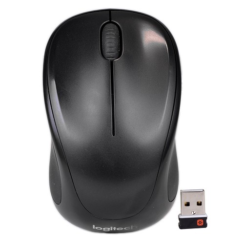 Logitech m317 2.4GHz Wireless 3-Button USB Optical Scroll Mouse w/Nano USB Receiver (Black)