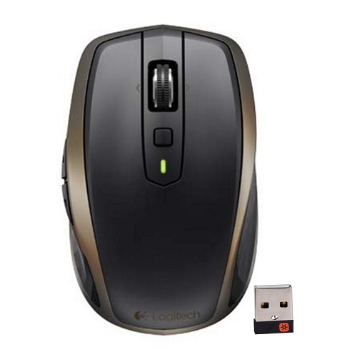 Logitech MX Anywhere 2 7-Button 2.4GHz/Bluetooth Wireless Laser Scroll Mouse w/Tilt Wheel & Darkfield Laser Tracking - B