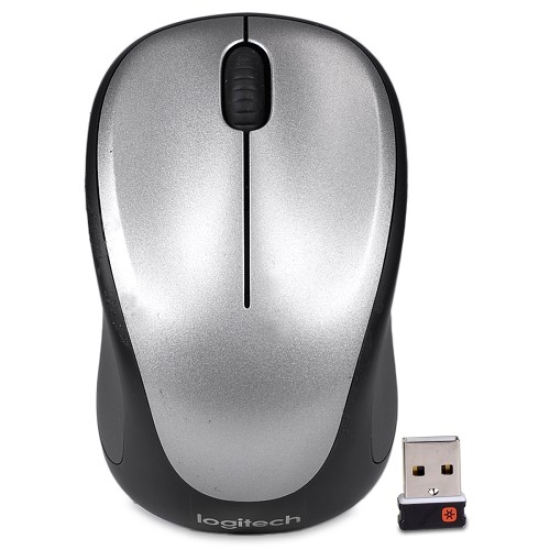 Logitech M317 2.4GHz Wireless 3-Button USB Optical Scroll Mouse w/Nano USB Receiver (Silver)