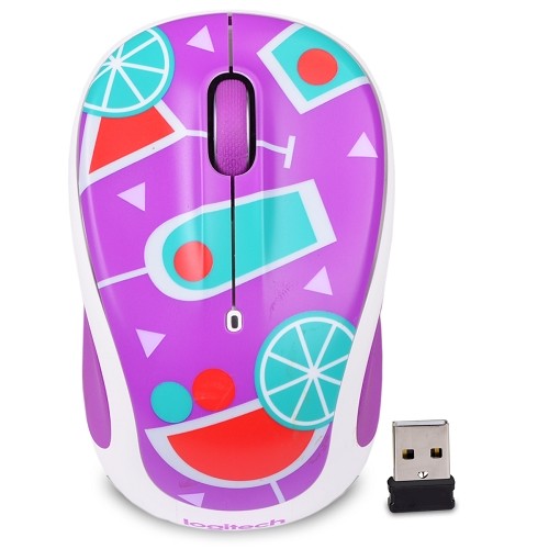 Logitech M325c 3-Button Wireless USB Optical Scroll Mouse w/Tilt Wheel Technology & Nano Transceiver (Cocktail)