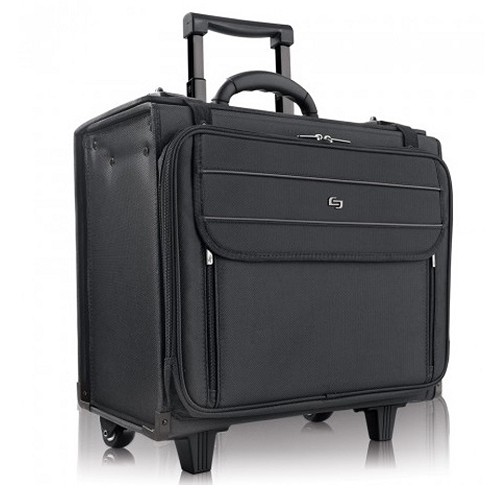 Solo B151-4 Classic Catalog Polyester Rolling Laptop Case w/Telescoping Handle - Fits up to 17.3" (Black)