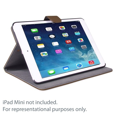 SlickBlue Luxury Leatherette Smart Case for Apple iPad mini (Coffee)