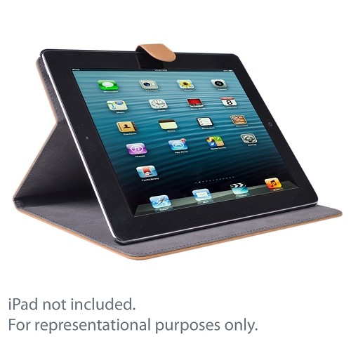 SlickBlue Luxury Leatherette Smart Case for Apple iPad 2/3/4 (Light Brown)