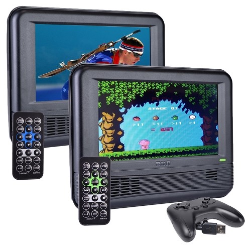 7" RCA DRC62705E24G Dual Widescreen LCD Portable DVD Players w/2 Remote Controls