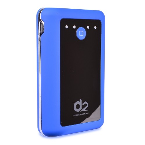 Digital2 EP-8400B_BL Portable USB Battery 8400mAh Power Bank w/Dual USB Output & Flashlight (Blue) - B