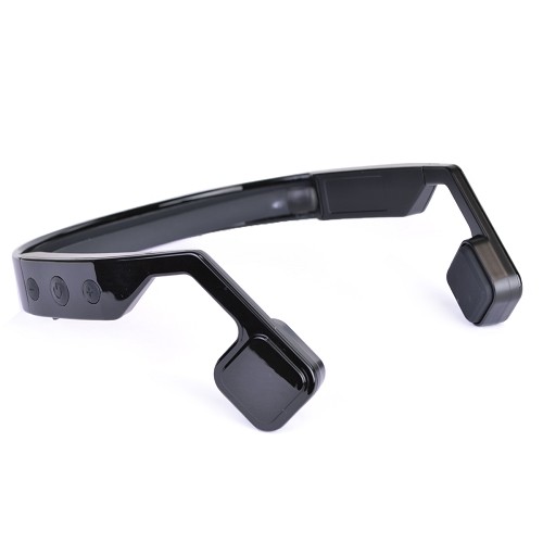 Bone Conduction Bluetooth Wireless Stereo Headset Rechargeable w/Built-In Volume Control ETK-BC10  (Black)