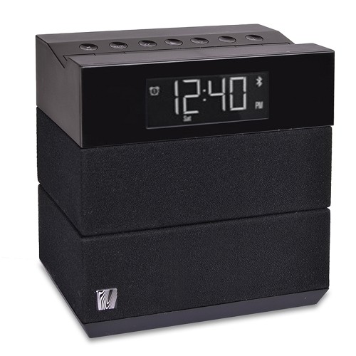 Soundfreaq Sound Rise SFQ-08 Wireless Bluetooth Speaker & FM Alarm Clock Radio w/USB Charging Port (Black)