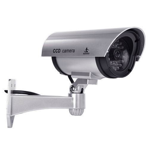 UDC4SILVER Indoor/Outdoor Dummy IR Camera w/Red Blinking Light (Silver)