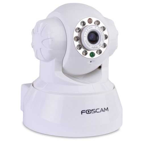 Foscam FI8910E Day/Night Pan/Tilt Indoor Power-over-Ethernet (PoE) IP Camera (White)