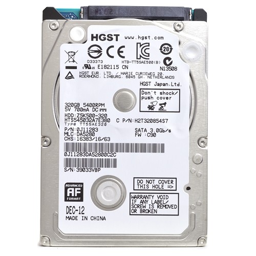 Hitachi Travelstar Z5K500 320GB SATA/300 5400RPM 8MB 2.5" Hard Drive