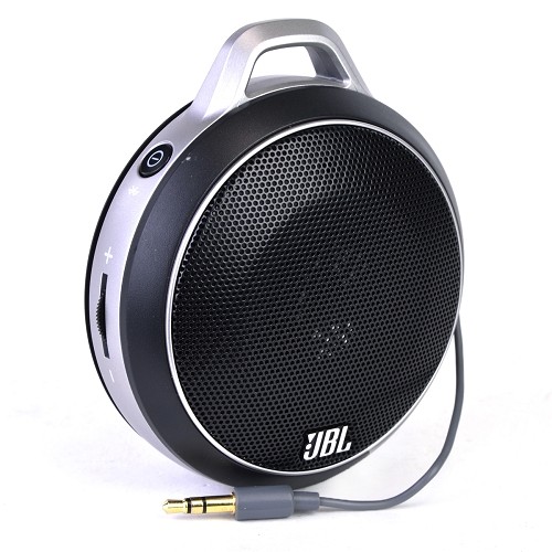 JBL Micro Wireless Ultra-Portable Bluetooth Rechargeable Stereo Speaker w/3.5mm Auxiliary Port (Black/Silver)