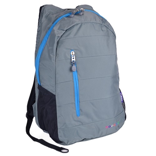 JWorld New York Collis Nylon Laptop Backpack - Fits Laptops up to 15.6" (Gray)