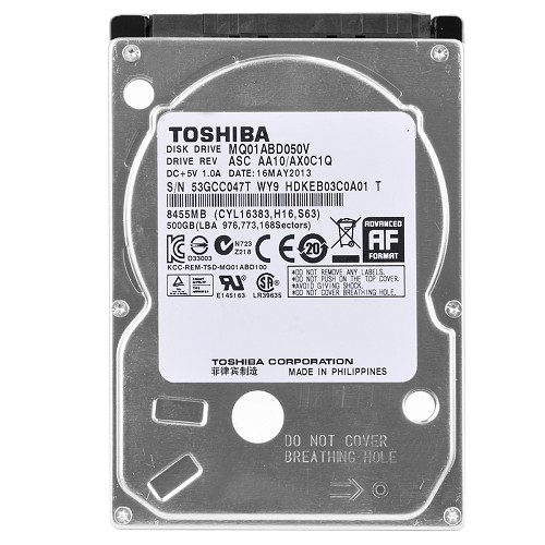 Toshiba MQ01ABD050V 500GB SATA/300 5400RPM 8MB 2.5" Hard Drive